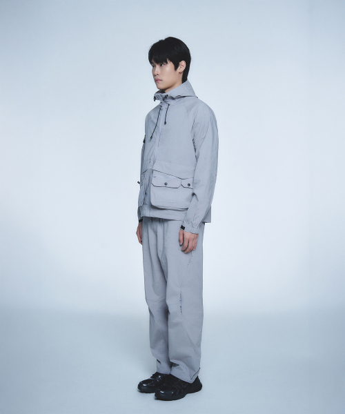 HYUNFIT（ヒョンフィット）の「CHANGED POCKET JACKET-[GRAY]（ナイロンジャケット・メンズ・その他・MEDIUM/LARGE/X-LARGE）」の5枚目の写真