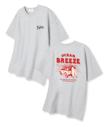 オーシャンブリーズ オーバーサイズ 半袖Tシャツ ライトグレー