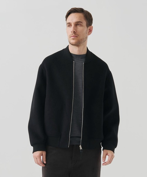 CASHMERE CASHMERE(カシミヤカシミヤ)の「【CASHMERE CASHMERE/カシミアカシミア】CASHMERE/SILK/WOOL MA-1(MA-1・メンズ・ブラック/その他17・44/48)」の2枚目の写真