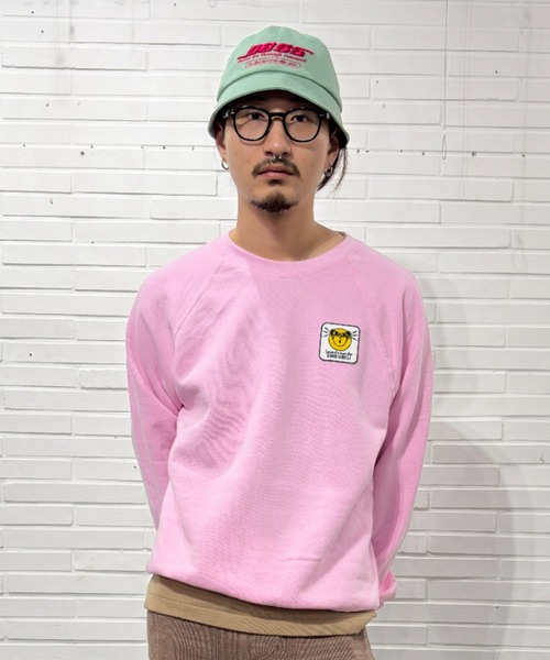 DIET BUTCHER SLIM SKIN（ダイエットブッチャースリムスキン）の「DIET BUTCHER SLIM SKIN / RADIAL SWEAT / ダイエットブッチャースリムスキン（スウェット・メンズ・ヘザーグレー/オリーブ/ライトピンク/サックスブルー/パープル・M/L）」の5枚目の写真