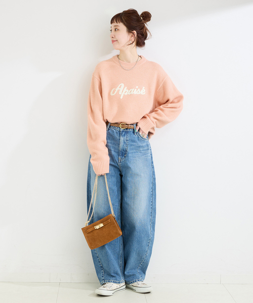B.C STOCK（ベーセーストック）の「手洗い可 / サガラロゴニット（ニット/セーター・レディース・グリーン/ピンク/ブラック/チャコールグレー・FREE）」の22枚目の写真