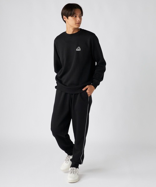 Kappa(カッパ)の「スウェット上下セット(スウェット・メンズ・ブラック/杢グレー/ネイビー・LARGE/X-LARGE/MEDIUM)」の2枚目の写真