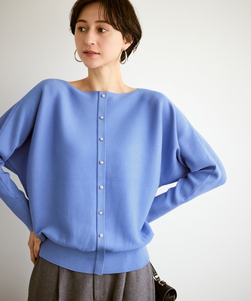 ROPE' PICNIC（ロペピクニック）の「前後2WAYマシュマロパールドルマン/イージーケア・リンクコーデ（ニット/セーター・レディース・ライトグレー/ピンク系その他2/ブルー系その他5/ブラック・FREE）」の4枚目の写真