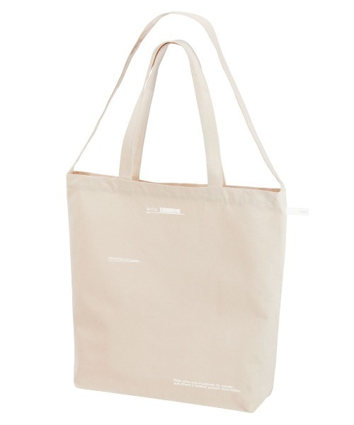 GRANDE FOOTBALL PRODUCTS(グランデフットボールプロダクツ)の「GRANDE.F.P スキャッタードロゴ.キャンバス2-WAYトートBAG(トートバッグ・レディース・ライトグレー/キナリ・ONE SIZE)」の2枚目の写真