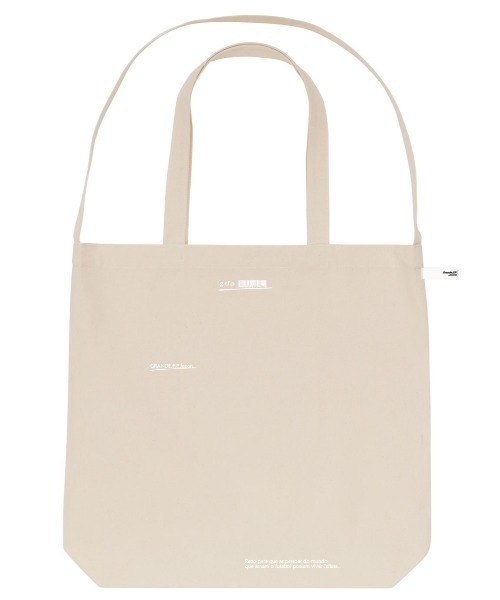 GRANDE FOOTBALL PRODUCTS(グランデフットボールプロダクツ)の「GRANDE.F.P スキャッタードロゴ.キャンバス2-WAYトートBAG(トートバッグ・レディース・ライトグレー/キナリ・ONE SIZE)」の4枚目の写真