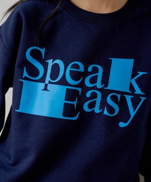 WHIMSIC（ウィムジック）の「【UNISEX/2サイズ展開】スピーク イージー スウェットプルオーバー（Tシャツ/カットソー・レディース・シルバー/ネイビー・1/2）」の6枚目の写真