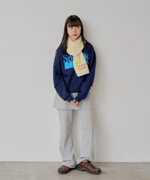 WHIMSIC（ウィムジック）の「【UNISEX/2サイズ展開】スピーク イージー スウェットプルオーバー（Tシャツ/カットソー・レディース・シルバー/ネイビー・1/2）」の8枚目の写真