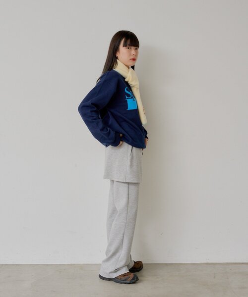 WHIMSIC（ウィムジック）の「【UNISEX/2サイズ展開】スピーク イージー スウェットプルオーバー（Tシャツ/カットソー・レディース・シルバー/ネイビー・1/2）」の9枚目の写真