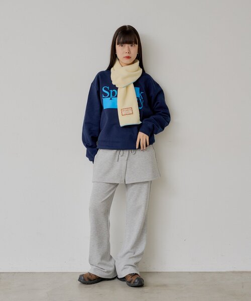 WHIMSIC（ウィムジック）の「【UNISEX/2サイズ展開】スピーク イージー スウェットプルオーバー（Tシャツ/カットソー・レディース・シルバー/ネイビー・1/2）」の12枚目の写真