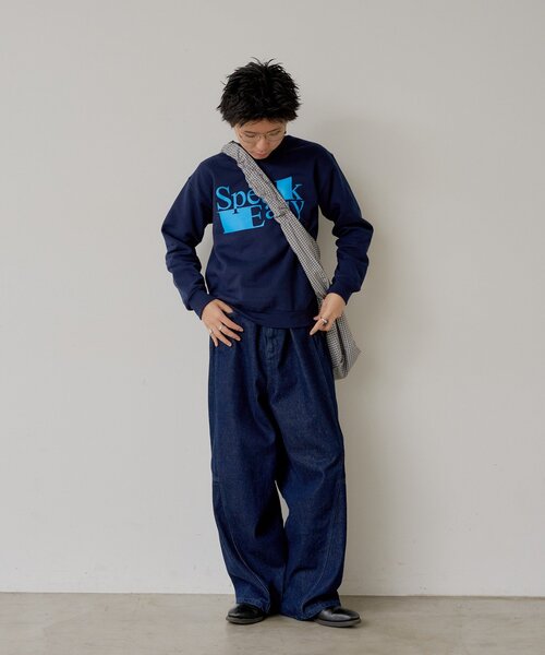 WHIMSIC（ウィムジック）の「【UNISEX/2サイズ展開】スピーク イージー スウェットプルオーバー（Tシャツ/カットソー・レディース・シルバー/ネイビー・1/2）」の15枚目の写真