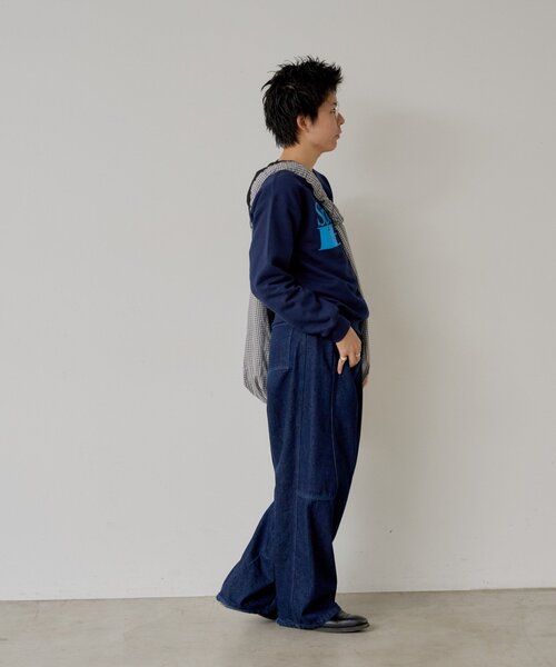 WHIMSIC（ウィムジック）の「【UNISEX/2サイズ展開】スピーク イージー スウェットプルオーバー（Tシャツ/カットソー・レディース・シルバー/ネイビー・1/2）」の17枚目の写真