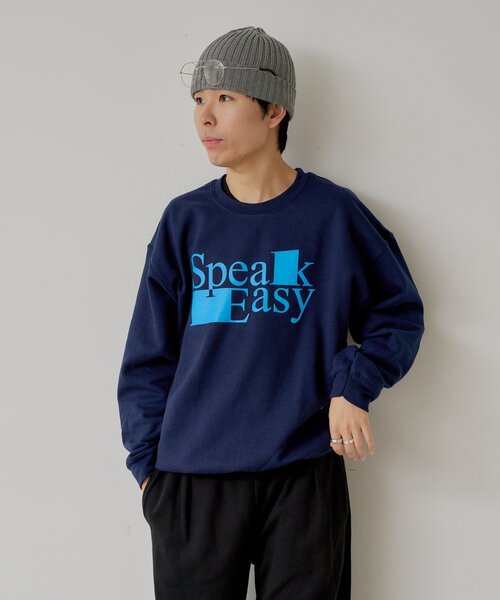 WHIMSIC（ウィムジック）の「【UNISEX/2サイズ展開】スピーク イージー スウェットプルオーバー（Tシャツ/カットソー・レディース・シルバー/ネイビー・1/2）」の21枚目の写真
