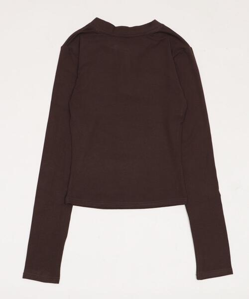 dispark（ディスパーク）の「DISPARK/【26年春夏新作】ヘンリーネックロゴトップ（Tシャツ/カットソー・レディース・ブラウン/アイボリー・FREE）」の13枚目の写真