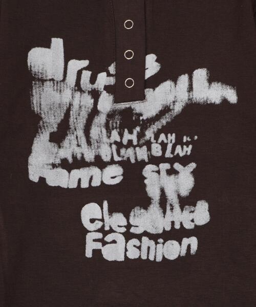 dispark（ディスパーク）の「DISPARK/【26年春夏新作】ヘンリーネックロゴトップ（Tシャツ/カットソー・レディース・ブラウン/アイボリー・FREE）」の15枚目の写真