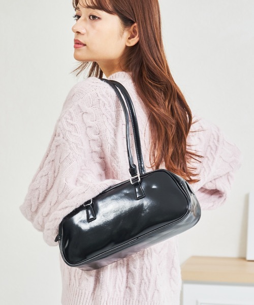 MISCH MASCH（ミッシュマッシュ）の「一部店舗限定 ロングハンドルボストンバッグ（ショルダーバッグ・レディース・ブラウン/ブラック・ﾌﾘ-）」の12枚目の写真