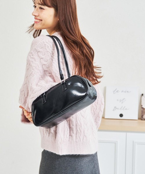 MISCH MASCH（ミッシュマッシュ）の「一部店舗限定 ロングハンドルボストンバッグ（ショルダーバッグ・レディース・ブラウン/ブラック・ﾌﾘ-）」の13枚目の写真