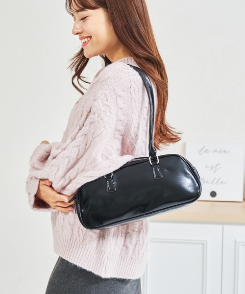 MISCH MASCH（ミッシュマッシュ）の「一部店舗限定 ロングハンドルボストンバッグ（ショルダーバッグ・レディース・ブラウン/ブラック・ﾌﾘ-）」の14枚目の写真