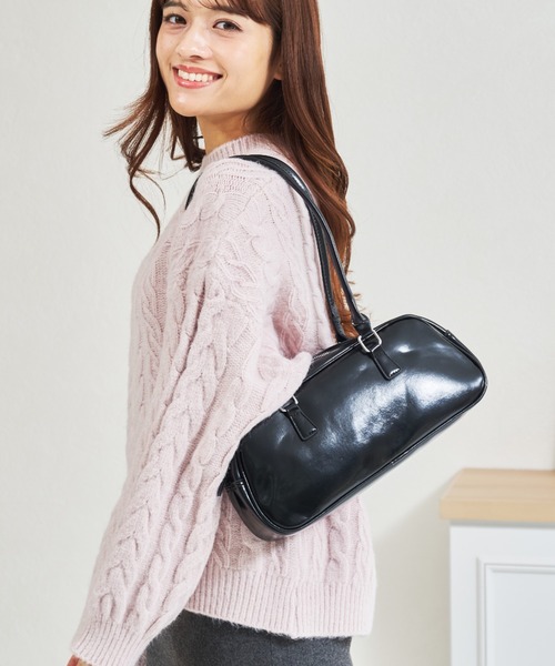 MISCH MASCH（ミッシュマッシュ）の「一部店舗限定 ロングハンドルボストンバッグ（ショルダーバッグ・レディース・ブラウン/ブラック・ﾌﾘ-）」の17枚目の写真