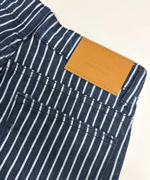 NANEA(ナネア)の「ストライプワイドデニムパンツ(デニムパンツ・レディース・ブルー・LARGE/SMALL/MEDIUM)」の8枚目の写真