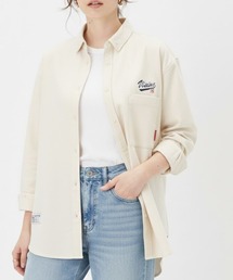 VISION STREET WEAR | ヘビーフランネル バックグラフィック ワッペン刺繍 オーバーサイズシャツ(シャツ/ブラウス)