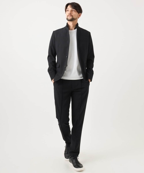 MICHEL KLEIN HOMME (ミッシェルクランオム)の「【セットアップ】ビックへリンボンコンバーチブルジャケット(テーラードジャケット・メンズ・ブラック・MEDIUM/LARGE/X-LARGE)」の16枚目の写真