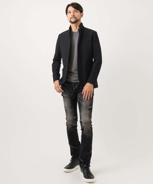 MICHEL KLEIN HOMME (ミッシェルクランオム)の「【セットアップ】ビックへリンボンコンバーチブルジャケット(テーラードジャケット・メンズ・ブラック・MEDIUM/LARGE/X-LARGE)」の17枚目の写真