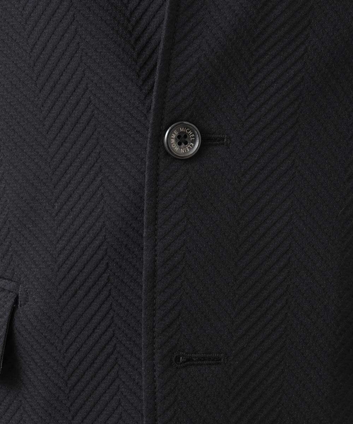 MICHEL KLEIN HOMME (ミッシェルクランオム)の「【セットアップ】ビックへリンボンコンバーチブルジャケット(テーラードジャケット・メンズ・ブラック・MEDIUM/LARGE/X-LARGE)」の12枚目の写真