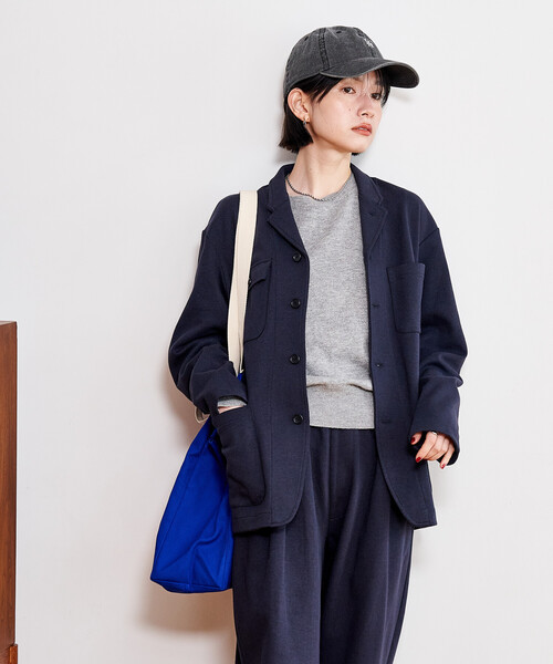 FREAK'S STORE(フリークスストア)の「Healthknit × FREAK'S STORE/ヘルスニット 別注 One-Mile Jacket Setup/ ワンマイル ジャケット パック セットアップ(セットアップ・レディース・ネイビー/ブラック/チャコールグレー/ダークブラウン・X-SMALL/SMALL)」の11枚目の写真