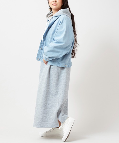 Kahiko(カヒコ)の「【Kahiko】SURF&Palms テイクストレッチデニムジャケット(デニムジャケット・レディース・ライトブルー/ブラック/ネイビー・FREE)」の6枚目の写真