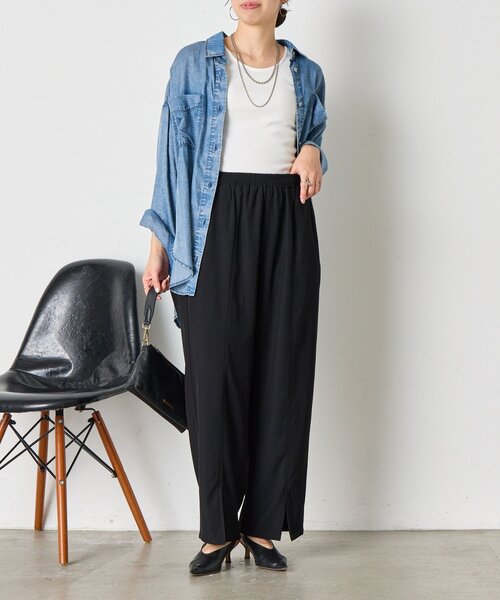 Jena espace merveilleux（ジェナ　エスパスメルヴェイユ）の「【垢抜けインナー】リブタンクトップ（キャミソール・レディース・オフホワイト/グレー/ベージュ・FREE）」の4枚目の写真