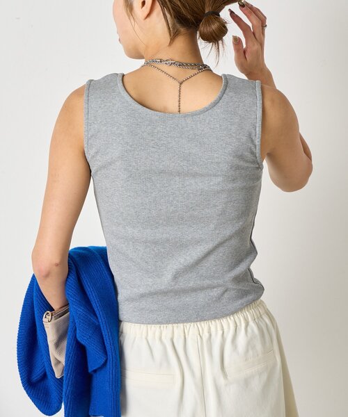 Jena espace merveilleux（ジェナ　エスパスメルヴェイユ）の「【垢抜けインナー】リブタンクトップ（キャミソール・レディース・オフホワイト/グレー/ベージュ・FREE）」の14枚目の写真