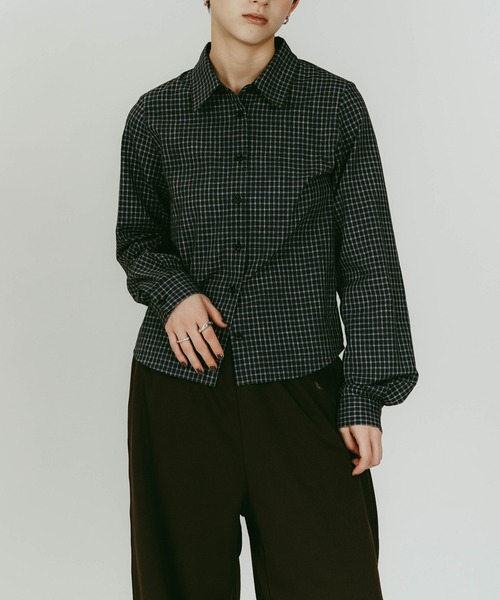 Knuth Marf(クヌースマーフ)の「【Knuth Marf】クヌースマーフ 2WAY layered compact shirt(シャツ/ブラウス・レディース・チャコールグレー/ネイビー・FREE)」の16枚目の写真