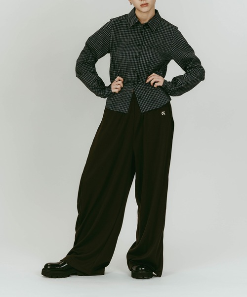 Knuth Marf(クヌースマーフ)の「【Knuth Marf】クヌースマーフ 2WAY layered compact shirt(シャツ/ブラウス・レディース・チャコールグレー/ネイビー・FREE)」の17枚目の写真
