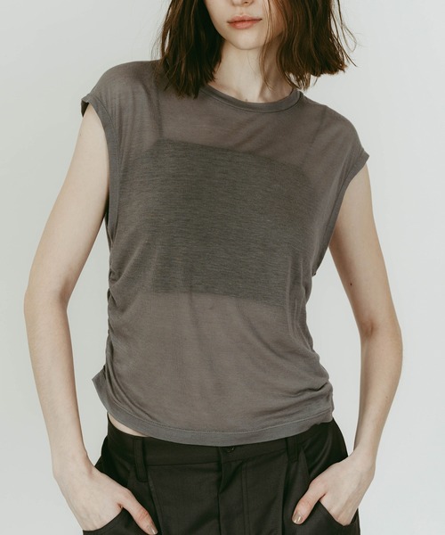 Knuth Marf(クヌースマーフ)の「【Knuth Marf】クヌースマーフ 2WAY layered compact shirt(シャツ/ブラウス・レディース・チャコールグレー/ネイビー・FREE)」の18枚目の写真
