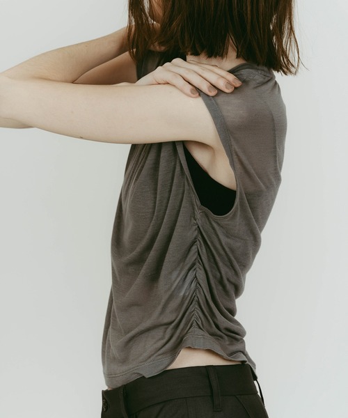 Knuth Marf(クヌースマーフ)の「【Knuth Marf】クヌースマーフ 2WAY layered compact shirt(シャツ/ブラウス・レディース・チャコールグレー/ネイビー・FREE)」の19枚目の写真