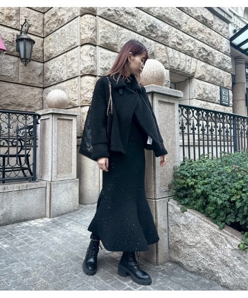 Desert　Rose（デザートローズ）の「【DESERT ROSE/デザートローズ】ラメスパンコールマーメイドニットスカート（スカート・レディース・ブラック/グレー・FREE）」の9枚目の写真