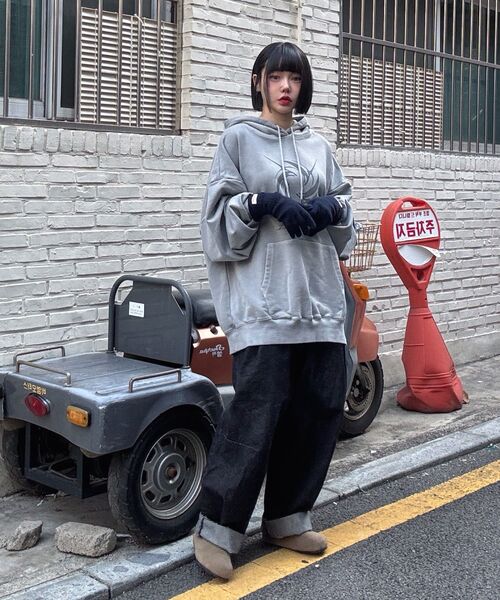 THE MILE(ザマイル)の「ブルーミングダストスウェットフード NAVY(パーカー・メンズ・その他・S/M/L/XL)」の5枚目の写真