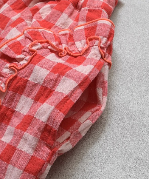 MARKEY'S(マーキーズ)の「ギンガムラウンドフリルロングパンツ(その他パンツ・キッズ・オレンジ/ブラック/ブルー/レッド・100/150/140/120/110/90/130)」の11枚目の写真