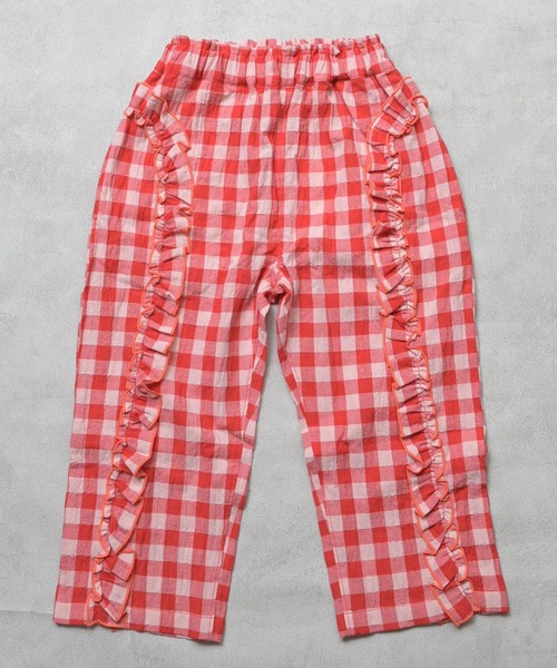MARKEY'S(マーキーズ)の「ギンガムラウンドフリルロングパンツ(その他パンツ・キッズ・オレンジ/ブラック/ブルー/レッド・100/150/140/120/110/90/130)」の14枚目の写真