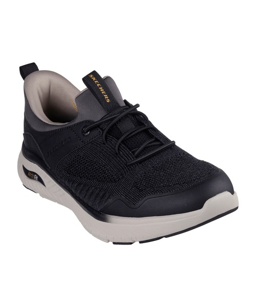 SKECHERS(スケッチャーズ)の「スケッチャーズ ハンズフリースリップインズ リラックスドフィット:アーチ クロッサー - エメリック(スニーカー・メンズ・ブラック×ブラック/ベージュ・26cm/27.5cm/27cm/25.5cm/25cm/26.5cm)」の2枚目の写真