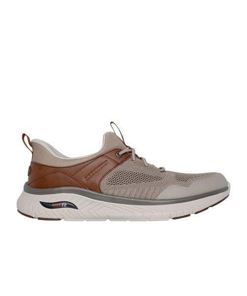 SKECHERS(スケッチャーズ)の「スケッチャーズ ハンズフリースリップインズ リラックスドフィット:アーチ クロッサー - エメリック(スニーカー・メンズ・ブラック×ブラック/ベージュ・26cm/27.5cm/27cm/25.5cm/25cm/26.5cm)」の4枚目の写真