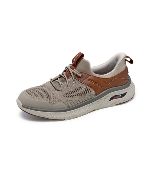 SKECHERS(スケッチャーズ)の「スケッチャーズ ハンズフリースリップインズ リラックスドフィット:アーチ クロッサー - エメリック(スニーカー・メンズ・ブラック×ブラック/ベージュ・26cm/27.5cm/27cm/25.5cm/25cm/26.5cm)」の6枚目の写真