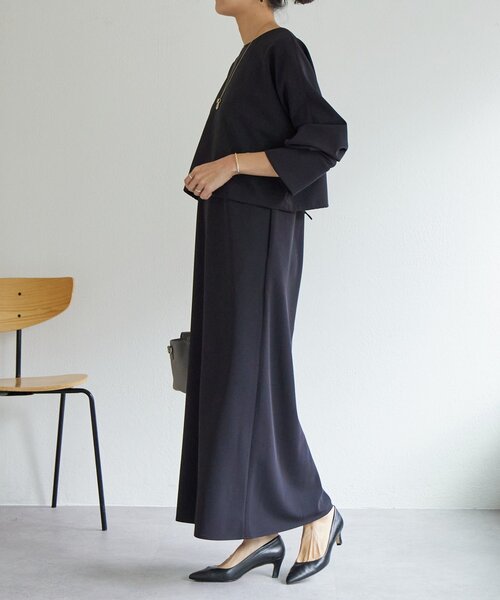 LIVETART（リヴェタート）の「《LIVETART》ダブルクロスコンビワンピース（ワンピース・レディース・ブラック・FREE）」の3枚目の写真