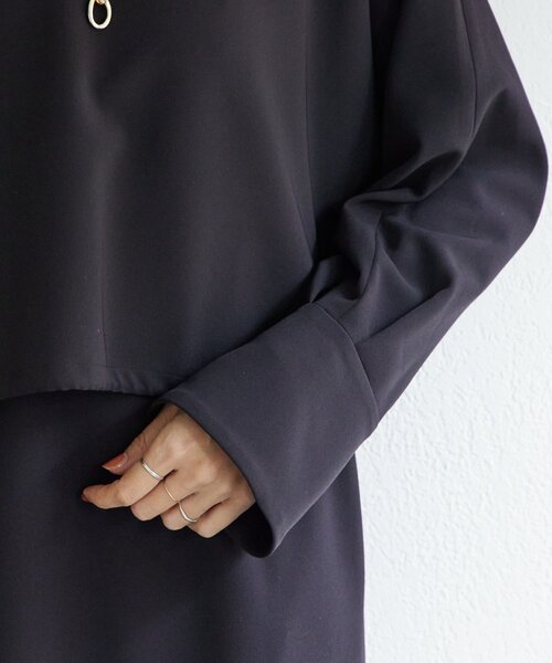 LIVETART（リヴェタート）の「《LIVETART》ダブルクロスコンビワンピース（ワンピース・レディース・ブラック・FREE）」の14枚目の写真