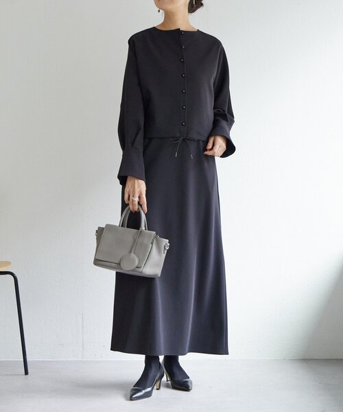 LIVETART（リヴェタート）の「《LIVETART》ダブルクロスコンビワンピース（ワンピース・レディース・ブラック・FREE）」の15枚目の写真