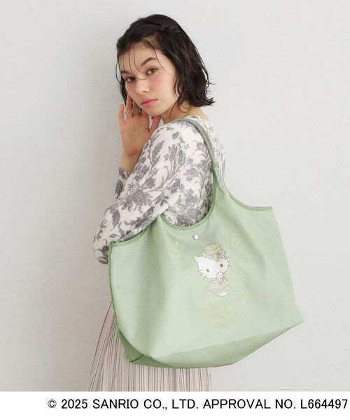 LAURA ASHLEY(ローラアシュレイ)の「【WEB限定/サンリオキャラクターズ コラボ】ハローキティ トートバッグ(トートバッグ・レディース・グリーン・00)」の2枚目の写真