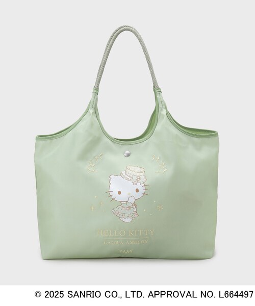 LAURA ASHLEY(ローラアシュレイ)の「【WEB限定/サンリオキャラクターズ コラボ】ハローキティ トートバッグ(トートバッグ・レディース・グリーン・00)」の4枚目の写真