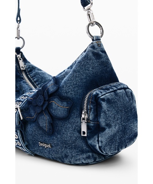 Desigual(デシグアル)の「デニムフラワー ショルダーバッグ(ハンドバッグ・レディース・ブルー・FREE)」の5枚目の写真