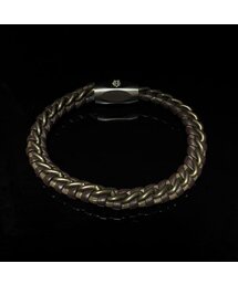 EIGHTVOLUME（エイトボリューム）の「EVレザーチェーンブレスレット009（ブラウン＆真鍮）（ブレスレット）」