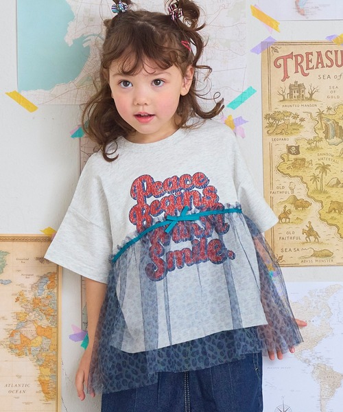 セール】【LSP WOW!】レオパードチュール半袖Tee（Tシャツ/カットソー